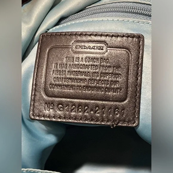 Coach Poppy Signature Logo Canvas Shoulder Bag - Picture 16 of 16